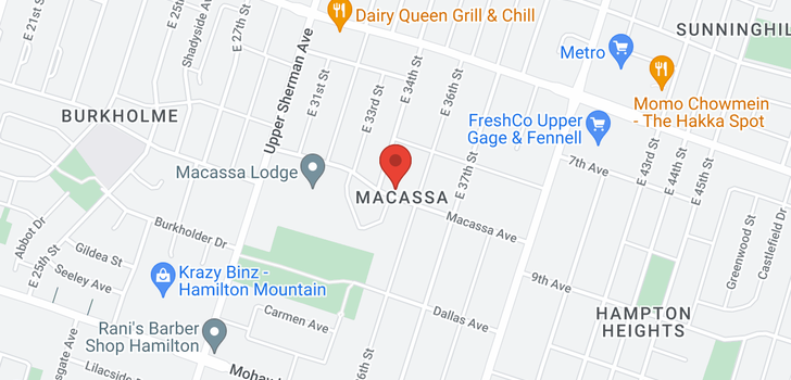 map of 95 MACASSA Avenue